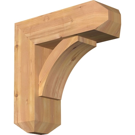 Thorton Craftsman Smooth Bracket W/ Offset Brace, Western Red Cedar, 7 1/2W X 22D X 22H